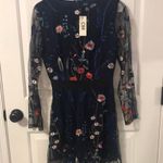 embroidered flower dress Blue Photo 0