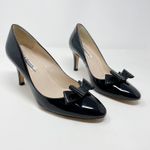 LK Bennett L.K. Bennett Darcia Classic Preppy LK Brogue Black Patent Leather Bow Heels 37 Photo 2