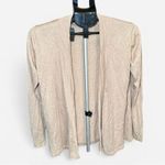 Massimo Dutti  Silk Cotton Beige Open Front Cardigan Photo 0