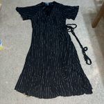 Modcloth  Flutter-ly Perfect Gauze Wrap Maxi Dress Black Lurex Metallic 1X‎ Photo 2