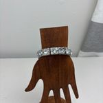 Casual Silver Bracelet with Rhinestones, chunky, summer, festival, beach, dressy Photo 2