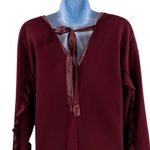 ZARA W/B Collection Ruffle Long Sleeve Tie Back Boxy Fit Blouse Photo 9