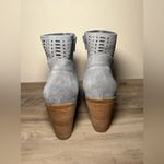 Crown Vintage Women's Suede Heeled Boots,Blue Gray Color,Cutout Style,Size 6.5? Blue Photo 4