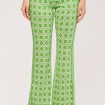 Trina Turk  Tennis Green & White Pattern Bootcut Pant - Billie Jean 0 Photo 0