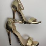 Topshop  Gold Ankle Strap Heeled Sandal Photo 0