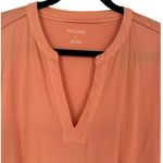 Pilcro Anthropologie Long-Sleeve Babydoll Top Light Orange Gingham Size Small Photo 6