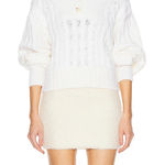 GRLFRND  Natae Cable Sweater - Ivory Size Small Photo 0