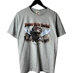 Fruit of the Loom Pirate T Shirt Vintage Y2K Gray Medium M Graphic Tee Adult Unisex Fit Photo 0