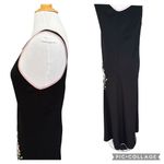 Oscar de la Renta Pink Label Black Embroidered Floral Y2K Slip Dress Size Medium Photo 6