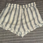 Ban Jara  Shorts Striped Linen Navy Blue White Blend Photo 1