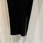 ATM Black Ponte Knit Ankle Pants Front Seam Ankle Zip Moto Stretch Size 4 Photo 2