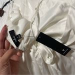 Lulus  Chasing My Heart Ivory Satin Cowl Neck Romper size S Photo 6