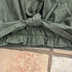 ZARA , Tie Waist poplin ankle trouser in army green Photo 6