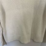 Tommy Hilfiger Cream Cable-Knit Red Navy Blue Colorblock Flag Logo Sweater Small Photo 8