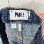 Paige Size 27 Blue Jimmy Jimmy Midrise Stretch Distressed Denim Jean Shorts Photo 3
