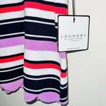 Laundry by Shelli Segal NWT Striped Knit Tank Top Scallop Hem Size Small Photo 1