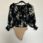 WAYF Black Floral Off The Shoulder Bodysuit, XS Photo 6