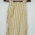 Rachel Zoe Yellow, White & Purple Striped sleeveless Linen Jumpsuit w/ belt sz 4 Photo 10