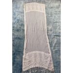 Bindya Pale Pink Gray Paisley Scarf w Fringe Pink Photo 2