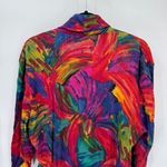 MA Studio Wrap Top Womens L/XL Multicolor Abstract Print Vintage 90s Art to Wear Red Size L Photo 6