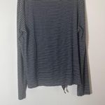 Dylan  tie front stripped long sleeve shirt grey white size L NWT Photo 7