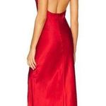 Amanda Uprichard Marla Red Halter Slip Dress Size L Cocktail Maxi Revolve Photo 1