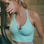 Free People  Turquoise Mint Green Ribbed Crop Top size XL Photo 0