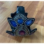 Vintage Purple and Blue‎ leather cuff Photo 4