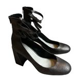 1. State  Metallic Pewter Chunky Block w/ Ankle Straps, Sz 8 Photo 4