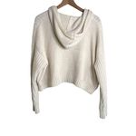Aeropostale  Chenille Henley Hoodie Cream XL Cozy Soft Pullover Sweater Photo 4