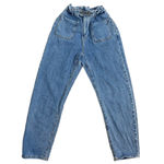 ZARA Mom Jeans Front Pocket Paperbag Waist Light Vintage Wash Straight Leg Sz 2 Photo 0