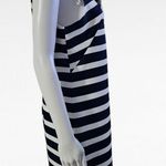 Jessica Howard Navy & White Stripe Crochet Trim Sleeveless Shift Dress Size 12 Photo 2