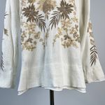 Johnny Was NWOT  Embroidered Floral Waffle Knit Sweatshirt Size S Crew Neck Photo 3