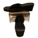 Donald Pliner Elastic Mesh Sandal Wedge Shoe New Flexible Non Slip Sole $220 NIB Black Size 12 Photo 2