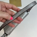 Guess Vtg Y2K Mini Bag Silver Croc Embossed Chain Accent Purse Handbag Retro Photo 6