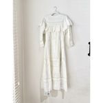 Love Shack Fancy  Kylen Victorian Lace Trim Maxi Dress White Women's Size US 0 Photo 3
