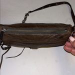 Rebecca Minkoff  MOSS GREEN LEATHER CROSSBODY BAG POCKET OUTSIDE WITH ZIP CLOSURE Photo 3