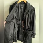 INC International Concepts Black Utility Trench Coat Jacket Size M Y2k Size M Photo 4