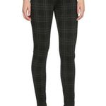 Sanctuary  women's size medium pull on leggings green black plaid 26.5" inseam Photo 1