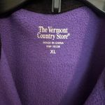 The Vermont Country Store Fleece Full Zip Vest Pockets Purple Size XL Photo 2
