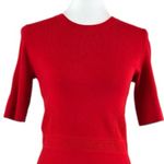 Banana Republic Sweater Dress Elbow Sleeves Round Neck Cherry Red Women’s Small Photo 4