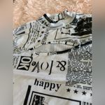 J for Justify  2000s Newspaper 90s Semi Sheer Stretch Long Sleeve Size M Photo 4