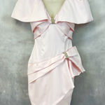 VTG 80s Karen Okada David Howard Pink Party Dress‎ Women 4 Coquette Bow Cocktail Photo 0