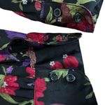 Ralph Lauren Vtg satin multicolored fairy core blouse floral print round neck S Photo 4