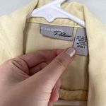 Chico's Platinum cotton spandex yellow jean jacket sleeveless vest pocket size 1 Photo 2