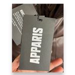 APPARIS Jemma Brown‎ Puffer Coat Size Large Faux Leather NWT Brown Photo 8