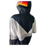 Victoria's Secret Pink Sherpa Lined Anorak Windbreaker Jacket Rainbow Logo M/L Photo 3