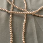 46” Faux Pearl Necklace No Closure Hangs 23” Wedding Bridal Bride White Photo 2