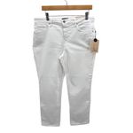 NYDJ Sheri Slim Ankle Jeans White Optic Stretch Denim High Rise Women's 12 NWT Photo 3