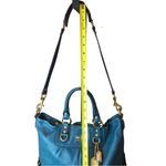 Coach Vintage  Madison Turquoise Leather Satchel Rear Zipper Pocket Bag 12935 Photo 7